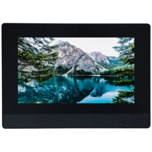 SERIE FE (FE6070H) monitor industriale con telaio in plastica nera, display LCD wide e cornice sottile